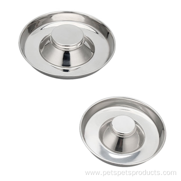 Dog bowl pet slow food bowl stainless steel